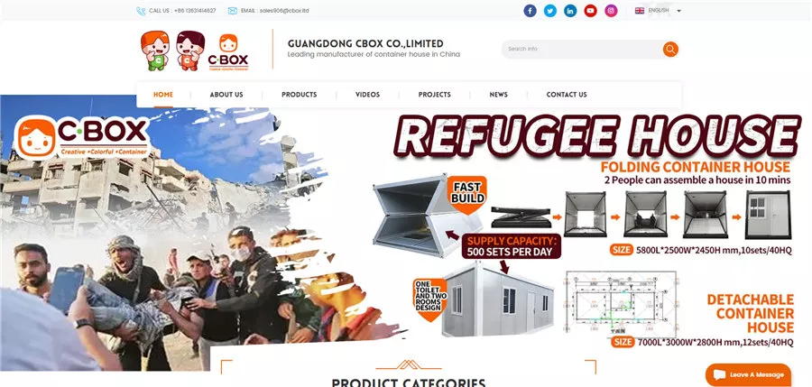 Cbox detachable flat pack container house units